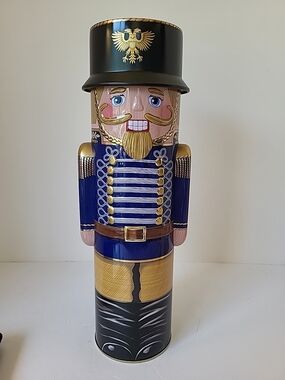 2000 Harry London Nutcracker Soldier Decorative Tin - 12"